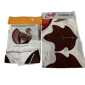 Vintage Cranston Print Works Cut and Sew Thanksgiving Turkey Harvest Horn